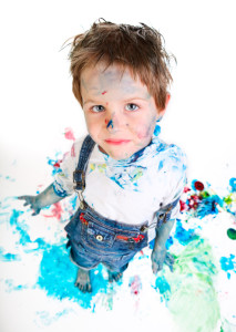 Boy painting